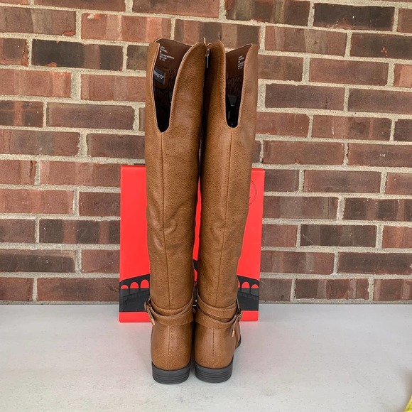 Rialto Ferrell brown Almond-toe over the knee Boots Women's US 8 M MINT - Picture 4 of 11